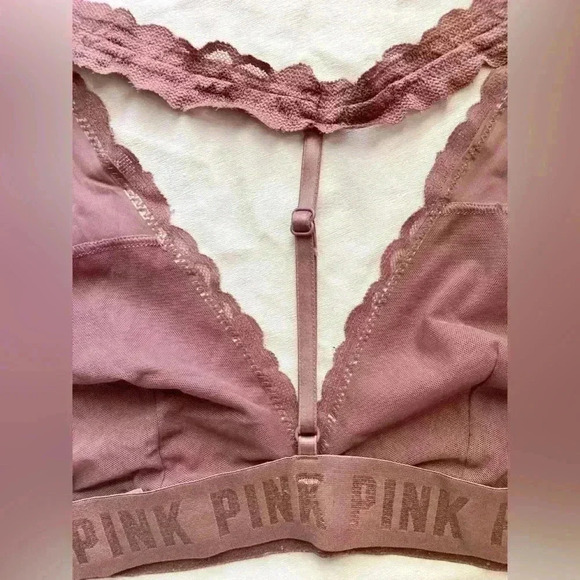 Victoria’s Secret PINK Lace Bralette Mauve - Picture 7 of 9